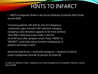 Hints Infarct approach to vertigo.pptx