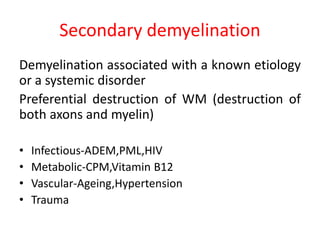Approach to white matter disease | PPTX