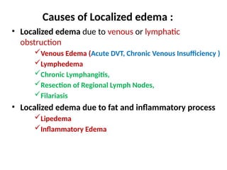 Approach to Edema is an approach to management of edema | PPTX