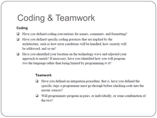 Coding & Teamwork
 