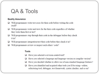 QA & Tools
 