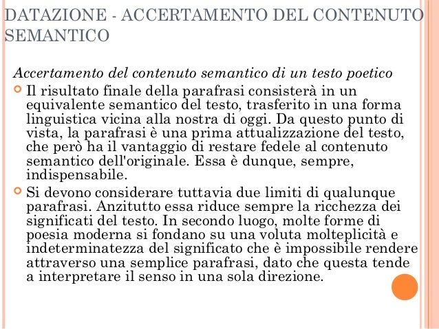 Datazione di quanto spesso al testo