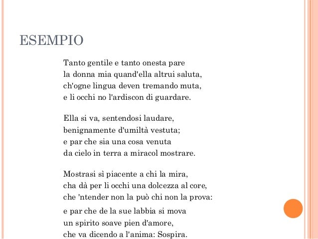 Parafrasi Poesia Tanto Gentile E Tanto Onesta Pare