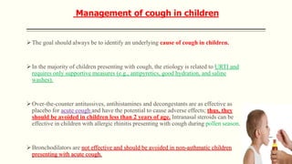 Approch to cough in children