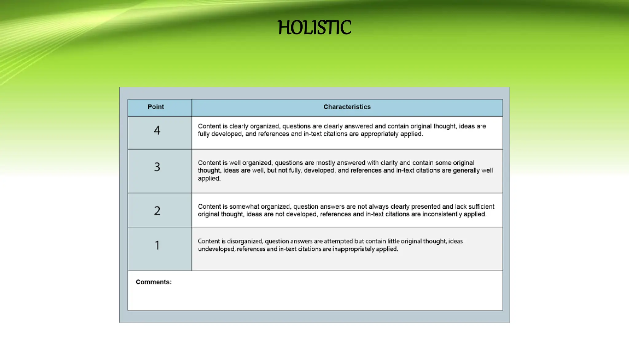 HOLISTIC
 