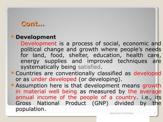 Appropriate technology | PPT