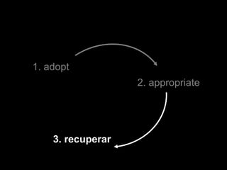 1. adopt 2. appropriate 3. recuperar 