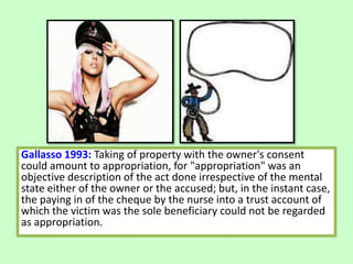 Theft: Appropriation and consent | PPTX