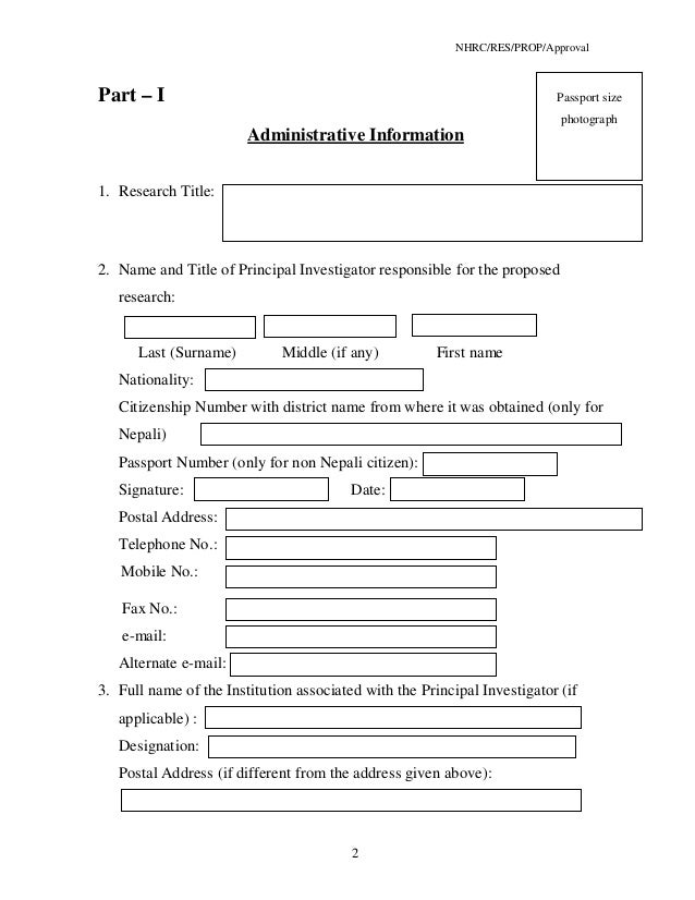 approval proposal format of nhrc approval format