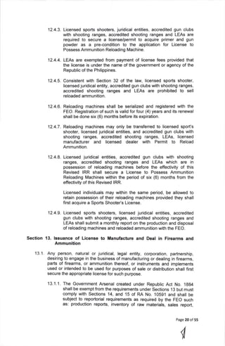 RA 10591 IRR 2018 | PDF