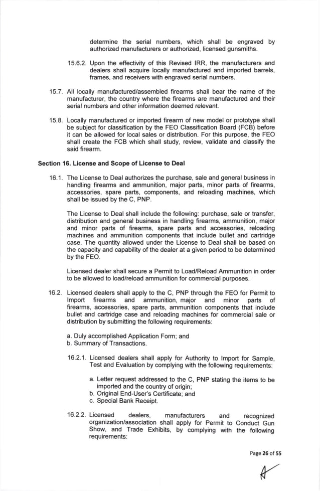 RA 10591 IRR 2018 | PDF