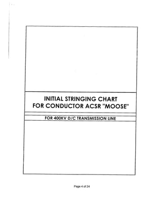 Stringing Chart for 400 KV D/C Quad Transmission Line
