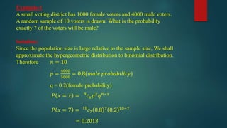 Approximate the hypergeometric distribution to binomial distribution