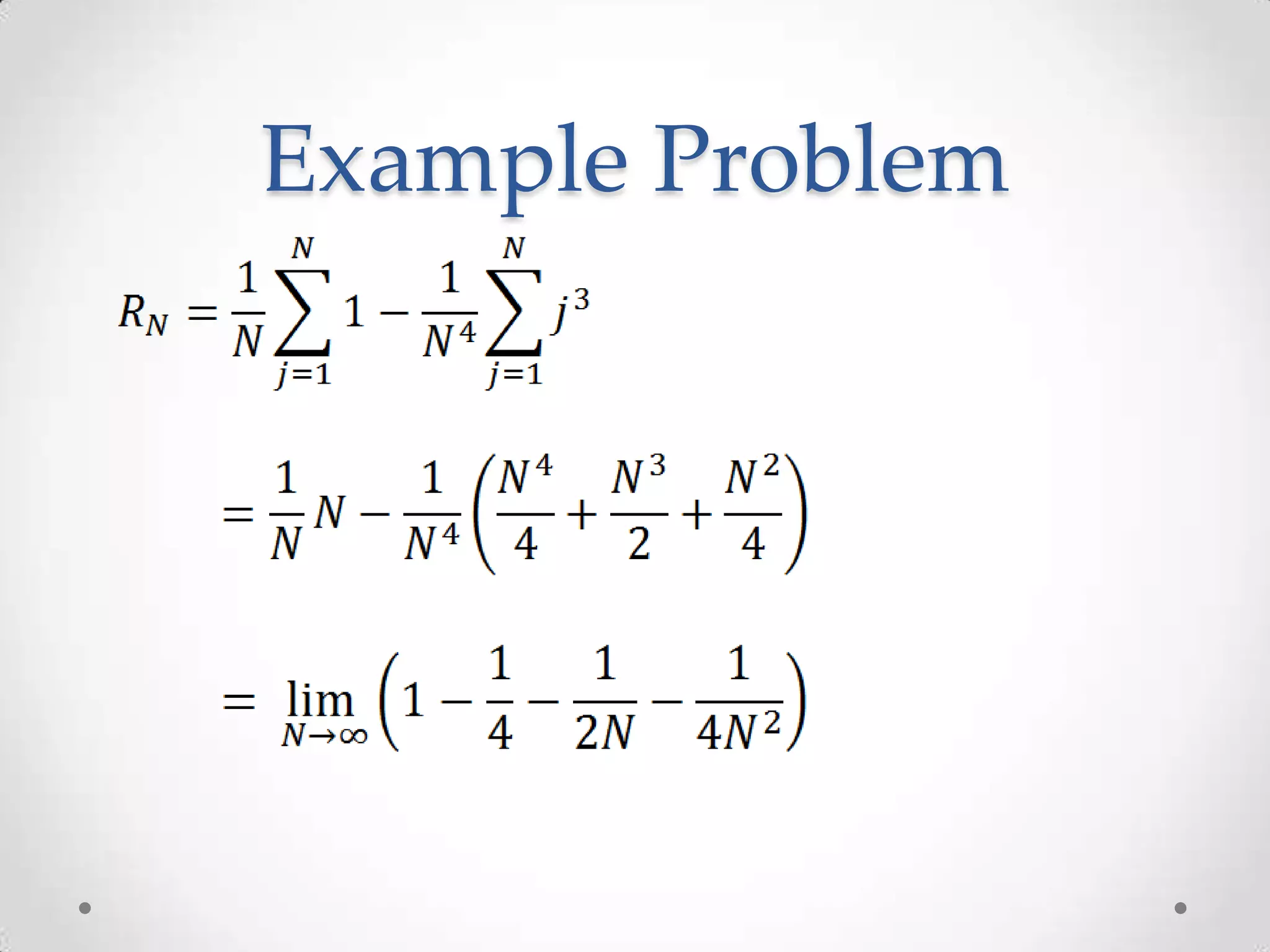 Example Problem
 