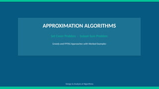 Approximation Algorithms in Deep Learning | PPTX