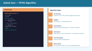 Approximation Algorithms in Deep Learning | PPTX