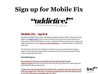 Sign up for Mobile Fix