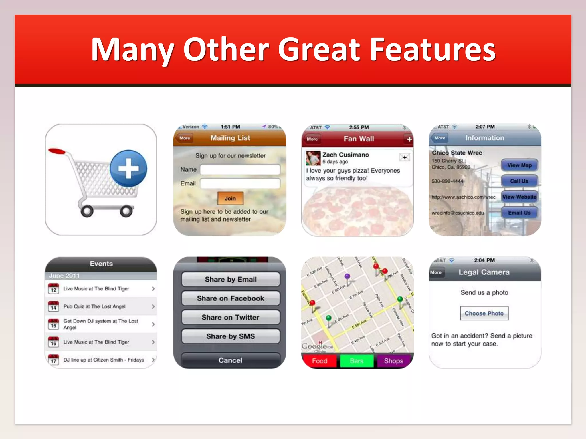 Many Other Great Features

 