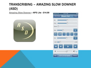 TRANSCRIBING - ROBICK
Robick - $2.99 – allows you to adjust by cents, nice aesthetic interface
 