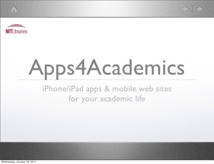 Apps4Academics: iPhone/iPad apps & mobile web sites for your Academic Life