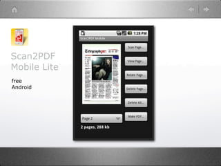 Scan2PDF
Mobile Lite
free
Android
 