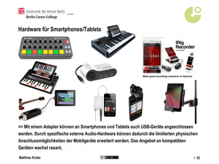 Matthias Krebs
Hardware für Smartphones/Tablets
/ 32
=> Mit einem Adapter können an Smartphones und Tablets auch USB-Gerät...