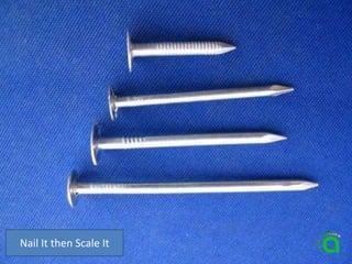 Nail It then Scale It
 