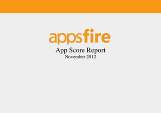 App Score Report -  November 2012