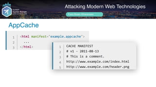 Author name her
AppCache
Attacking Modern Web Technologies
Frans Rosén @fransrosen
 