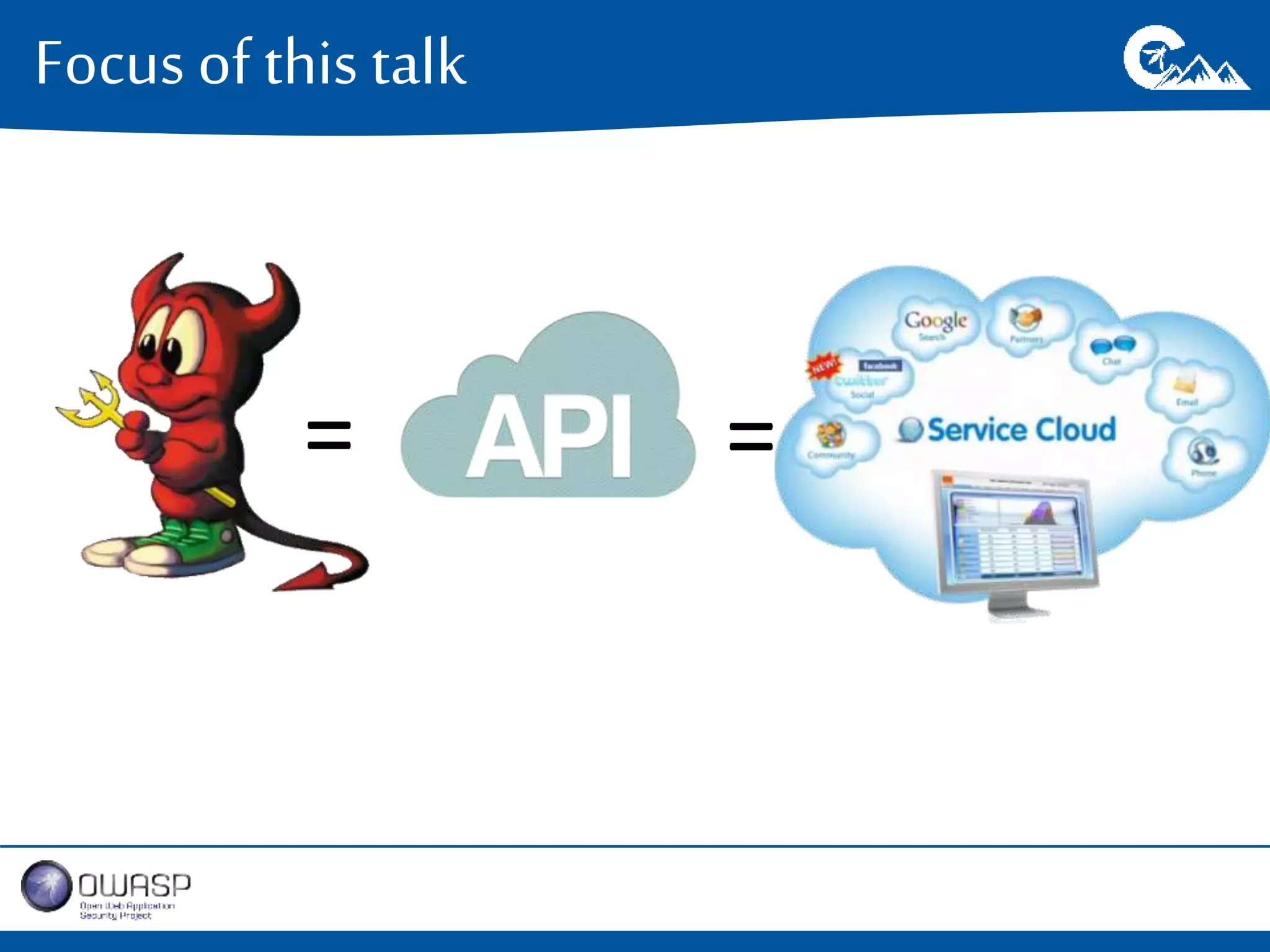 Focus of this talk 
= = 
 