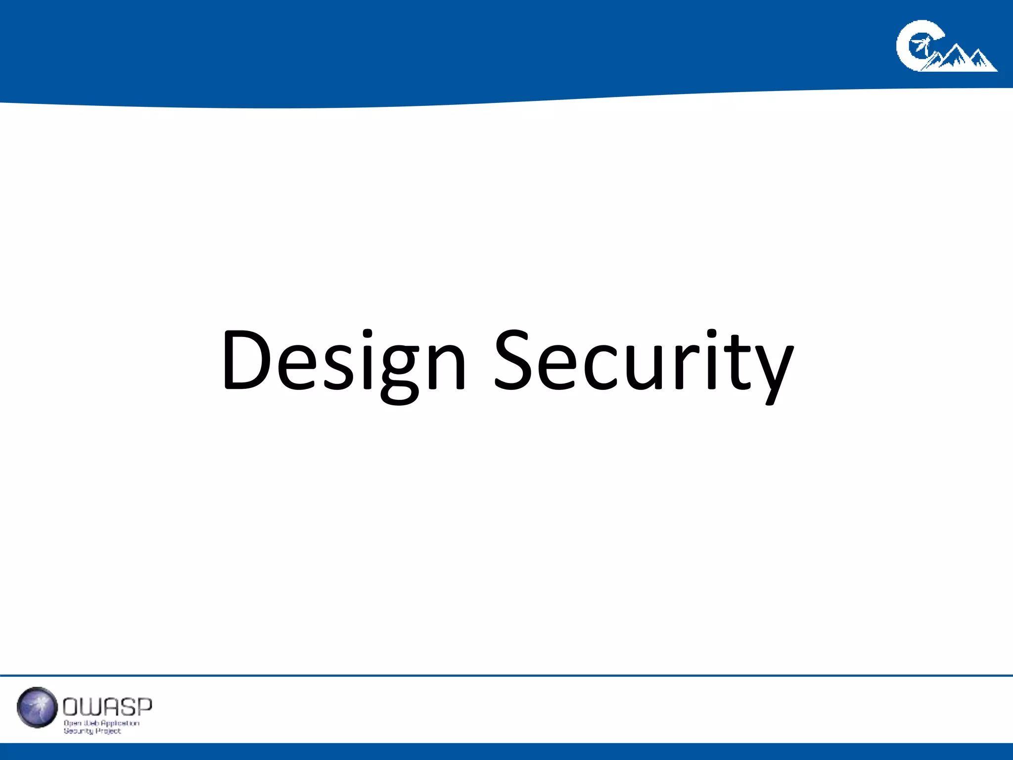 Design Security 
 