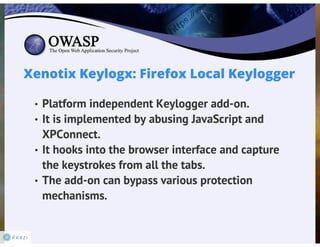 Abusing, Exploiting and Pwning with Firefox Add-ons: OWASP Appsec 2013 Presentation
