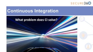 Continuous Integration
What problem does CI solve?
 