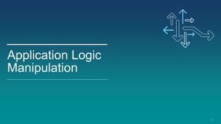 25
Application Logic
Manipulation
 