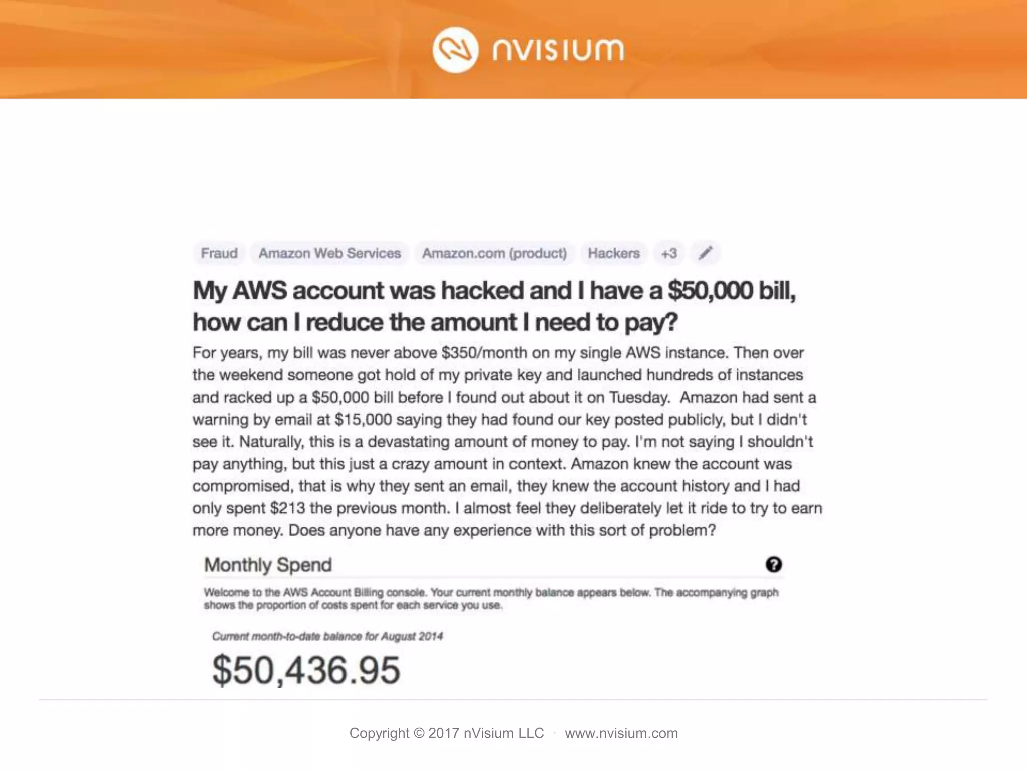 Copyright © 2017 nVisium LLC · www.nvisium.com
 