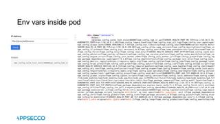 Env vars inside pod
 