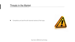 Competitors can back-fire with improved versions of their apps
Threats in the Market
App Secure Marketing Strategy
 