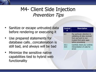 Focused on areas of risk rather than individual vulnerabilities