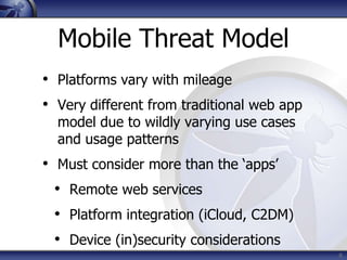 OWASP Top 10 Mobile Risks