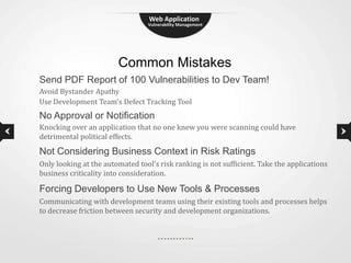 Web Application Vulnerability Management | PPTX