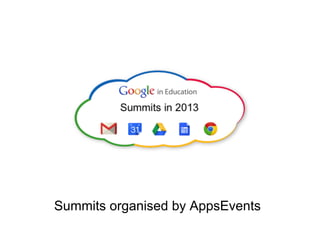 Summits organised by AppsEvents
 