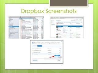 Dropbox Screenshots
 