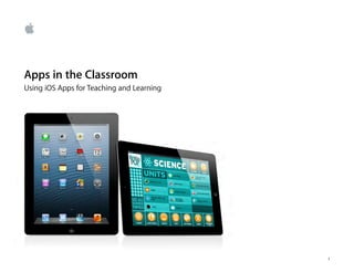 Apps in the Classroom
Using iOS Apps for Teaching and Learning
Apps in the Classroom 1
 