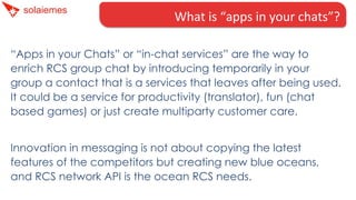Apps in your RCS chats by Solaiemes | PDF