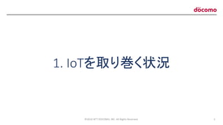 1. IoTを取り巻く状況
©2016 NTT DOCOMO, INC. All Rights Reserved. 2
 