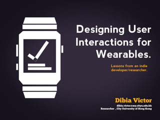 Introduction to
wearables and
wearable app
design
 