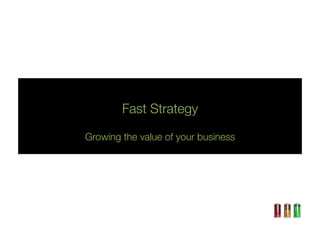 Fast Strategy
Growing the value of your business
 
