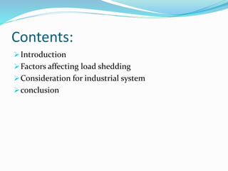Load Introduction Factor load shedding | PPTX