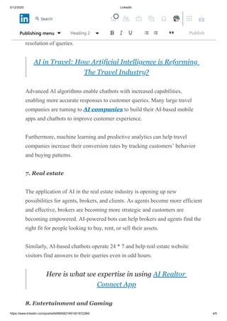 AI Applications across Major Industries | PDF